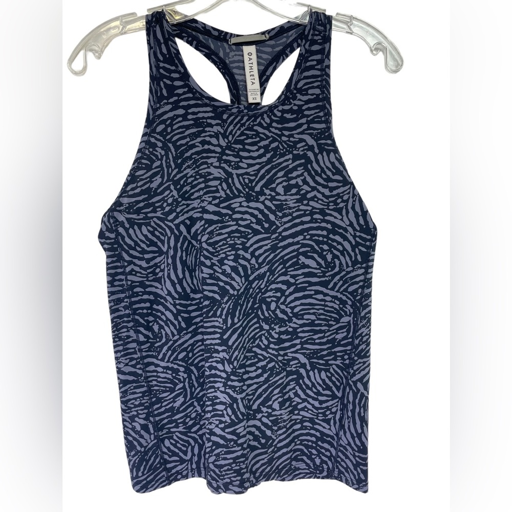 ATHLETA Womens Sz XS Blue/Grey Camo Tank Top (N31) NW/OTs‎